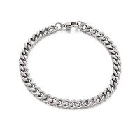 BNCXMO Brazalete de acero inoxidable para hombres, pulsera de cadena de enlace, idea de regalo para hombres