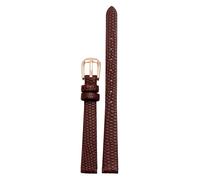BNCXMO Brazalete de banda de reloj de cuero genuino 6 mm 8 mm 10 mm 12 mm Lizards Reloj Correa de cuero Pequeño reloj de pulsera Pina de cinturón