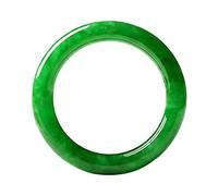 BNCXMO Brazalete de brazalete de jade birmano para mujeres Flower flotante de flores green genuinos Jadeite Regalo para madre (tamaño: 62 mm)