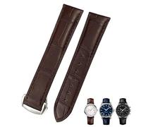 BNCXMO Caca Cuadro de 20 mm 21 mm 22 mm 19 mm Alligator de cuero Reloj Banda para Omega de Ville Specialties Correa de reloj personalizada