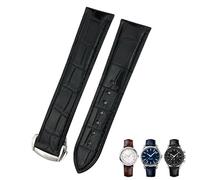 BNCXMO Caca Cuadro de 20 mm 21 mm 22 mm 19 mm Alligator de cuero Reloj Banda para Omega de Ville Specialties Correa de reloj personalizada