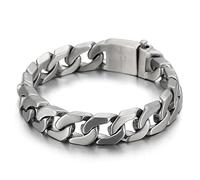 BNCXMO Cadena de acera de acero inoxidable personalizada para hombres Pulsera de pareja Gran regalo para hombres y mujeres