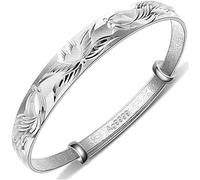 BNCXMO Cadena de brazalete de brazalete, brazalete de brazalete de plata de ajustable, mujer 925 brazalete plateado Tapa carpa ajustable brazalete ajustable