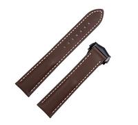 BNCXMO Calidad Genuina Banda de Velo de la Caquera Napa Napa para la correa Omega 20 mm 21 mm de ville AT150 cómodo para la banda de relojes 300 (color: plateado marrón claro, tamaño: 20 mm)