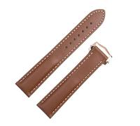 BNCXMO Calidad Genuina Banda de Velo de la Caquera Napa Napa para la correa Omega 20 mm 21 mm de ville AT150 cómodo para la banda de relojes 300 (color: plateado marrón claro, tamaño: 20 mm)