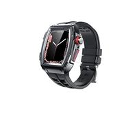 BNCXMO Caso de correa del kit de modificación para banda de 44 mm 45 mm de banda de reloj de goma de acero inoxidable para la serie IWatch 8 7 6 SE 5 Correa