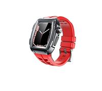 BNCXMO Caso de correa del kit de modificación para banda de 44 mm 45 mm de banda de reloj de goma de acero inoxidable para la serie IWatch 8 7 6 SE 5 Correa