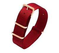 BNCXMO Colorida banda de vigilancia de nylon con anillos de oro rosa correas de nylon Perlon Watch Strap Fashion Pulsera para hombres Mujeres