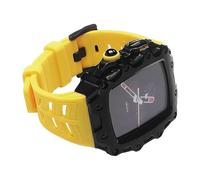 BNCXMO Correa de goma+kit de modificación de metal para banda 44 mm de 45 mm SE 7 6 5 4 Luxury modificada Banda de vigilancia de bricolaje para iwatch 45 mm 44 mm