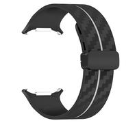 BNCXMO Correa de patrón de fibra de carbono para Galaxy Watch 7 Ultra 47 mm Banda de cierre de silicona para Galaxy Watch 7 Ultra Bracelet