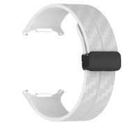 BNCXMO Correa de patrón de fibra de carbono para Galaxy Watch 7 Ultra 47 mm Banda de cierre de silicona para Galaxy Watch 7 Ultra Bracelet