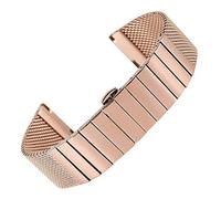 BNCXMO Correa de reloj, 18/20/22/24 mm Corcha de reloj de acero inoxidable Banda de malla pulida para hombres Pulsera de pulsera de mujeres (color: plata, tamaño: 24 mm)