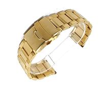 BNCXMO Correa de reloj adecuada para ancho 18 mm 20 mm 22 mm de 24 mm Correa de metal de acero inoxidable Pulsera de reemplazo de hebilla/plata/18 mm