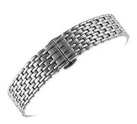 BNCXMO Correa de reloj Correa de mariposa Correa sólida Correa de acero inoxidable 12 mm14mm16mm18mm20mm22mm Accesorios de correa /16 mm/plata