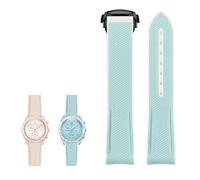 BNCXMO Correa de reloj de 20 mm para Omega X Joint Moon Celestial Sports Curved End Watches Band New Rubber Silicone Watchs