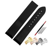 BNCXMO Correa de reloj de goma 20 mm de 22 mm de banda de reloj de silicona adecuada para la banda de relojes omega plegable plegable estiramiento de pulsera de extremo curvado cinturón