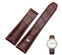 BNCXMO Correa de reloj de piel auténtica para relojes, color negro y marrón, 20 mm y 22 mm con hebilla plegable, 20mm, A