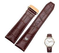 BNCXMO Correa de reloj de piel auténtica para relojes, color negro y marrón, 20 mm y 22 mm con hebilla plegable, 22mm, A