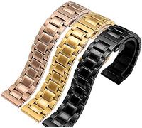BNCXMO Correa de reloj, pulsera de acero inoxidable 12/14/16/18/19/20/21/22/23/24 mm Reloj de metal sólido para hombres con brazalete de correa