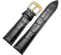 BNCXMO Correa Marrón negro marrón 19 mm 20 mm 21 mm 22 mm Accesorios de reloj de correa suave y hebilla de alfiler de metal de acero