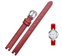 BNCXMO Cowhide Watch Store es adecuada para la correa de muesca 1853 Flamenco Series T003/209 Women Watch Chain 8 10 12 mm Negro