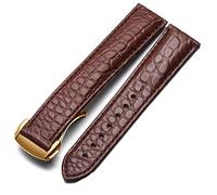 BNCXMO Crocodile Leather Watch Strap Men and Women Style para Omega Seahorse Deville 18 mm 19 mm 20 mm Banda de reloj original