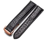 BNCXMO Crocodile Leather Watch Strap Men and Women Style para Omega Seahorse Deville 18 mm 19 mm 20 mm Banda de reloj original