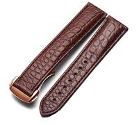BNCXMO Crocodile Leather Watch Strap Men and Women Style para Omega Seahorse Deville 18 mm 19 mm 20 mm Banda de reloj original