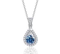BNCXMO Decoraciones Accesorios Collar de moissanite para Mujeres 1CT Corte Redondo D Collar de Diamantes para Mujeres