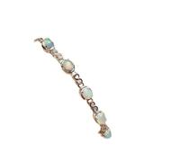 BNCXMO El mejor brazalete de ópalo de regalo de boda 925 Pulsera de ópalos naturales y genuinos de plata