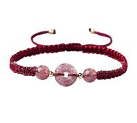 BNCXMO Feng shui pixiu pulsera de fresa natural brazalete chakra gemas piedras armonía hebilla de hebilla cura cuarzo de cristal atraer dinero prosperidad unisex, pixiu