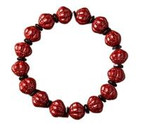 BNCXMO Feng Shui Wealth Bracelet Cinnabar Currying Linterny Beads Lucky Charms Bracelet Reiki Healing Crystal Chakra Pulsera Talismán Prosperidad Dinero Buena suerte Mujeres