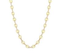 BNCXMO Granos de café Cadenas chapadas de Oro de 14k Collares de Acero Inoxidable Delicada de Acero Inoxidable joyería de Enlace de Espiga para Mujeres para Mujeres