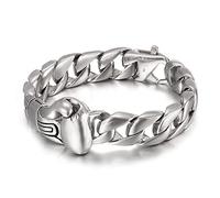 BNCXMO Guantes de boxeo para hombres Pulsera de cadena cubana, pulsera, 220 x 15 mm