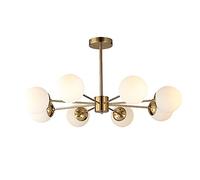 BNCXMO Industria Moderna Sputnik Chandelier E27 Globe Globe Metal Golden Modern Costil Lámpara Lámpara de Estar Lighting de Dormitorio 6 Luces 75x56 cm, luz Colgante (8 Luces, 95x56 cm)