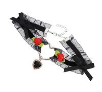 BNCXMO Joyas de niñas 1 PC Bow Love Collar Imitation Imite Diamond Cabello en Forma de corazón Joyas duraderas para Fiestas Collar