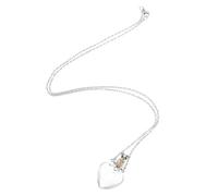 BNCXMO Joyas de niñas Collar de Aceite Esencial con Forma de corazón Transparente para Mujeres Collar de Joyas de joyería de aromaterapia única