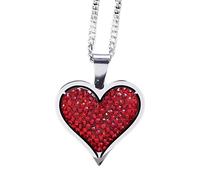 BNCXMO Joyas de niñas Elegante Collar de pavimento de Cristal Negro para Mujeres, Exquisito Collar de corazón de circón