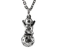 BNCXMO Joyas exquisitas, Collares Colgantes, Collar Colgante de Astronauta de Moda de Astronauta de Hombres + Cadena 70 cm