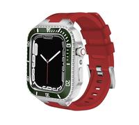 BNCXMO Kit de modificación de 45 mm para Band 8 Case Mod Kit de 44 mm, carcasa de metal de acero, correa de silicona para iWatch Serie 8, 7, 6, 5, 4, 45mm For 8/7, A