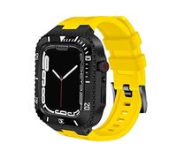 BNCXMO Kit de modificación de 45 mm para Band 8 Case Mod Kit de 44 mm, carcasa de metal de acero, correa de silicona para iWatch Serie 8, 7, 6, 5, 4, 45mm For 8/7, A
