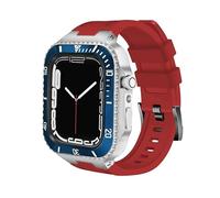 BNCXMO Kit de modificación de 45 mm para Band 8 Case Mod Kit de 44 mm, carcasa de metal de acero, correa de silicona para iWatch Serie 8, 7, 6, 5, 4, 44mm For 6/5/4/SE, A