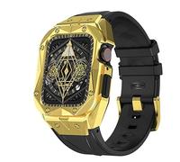 BNCXMO Kit de modificación de lujo Bisel de marco de metal modificador para la caja de la banda 7 6 5 4 3 44 mm 45 mm Correa de banda de reloj para iwatch 7 6 5 SE
