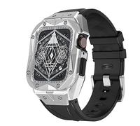BNCXMO Kit de modificación de lujo Bisel de marco de metal modificador para la caja de la banda 7 6 5 4 3 44 mm 45 mm Correa de banda de reloj para iwatch 7 6 5 SE