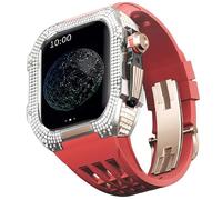 BNCXMO Kit de modificación de reloj, kit de correa de reloj de lujo para 8 ultra 45 mm Caja de titanio de cortón de lujo para iWatch 7 8 45 mm Modificación de actualización