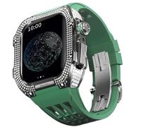 BNCXMO Kit de modificación de reloj, kit de correa de reloj de lujo para 8 ultra 45 mm Caja de titanio de cortón de lujo para iWatch 7 8 45 mm Modificación de actualización