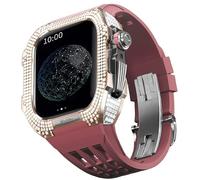 BNCXMO Kit de modificación de reloj, kit de correa de reloj de lujo para 8 ultra 45 mm Caja de titanio de cortón de lujo para iWatch 7 8 45 mm Modificación de actualización