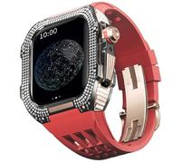 BNCXMO Kit de modificación de reloj, kit de correa de reloj de lujo para 8 ultra 45 mm Caja de titanio de cortón de lujo para iWatch 7 8 45 mm Modificación de actualización