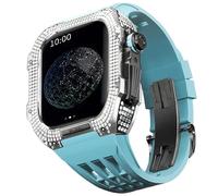 BNCXMO Kit de modificación de reloj, kit de correa de reloj de lujo para 8 ultra 45 mm Caja de titanio de cortón de lujo para iWatch 7 8 45 mm Modificación de actualización