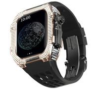 BNCXMO Kit de modificación de reloj, kit de correa de reloj de lujo para 8 ultra 45 mm Caja de titanio de cortón de lujo para iWatch 7 8 45 mm Modificación de actualización
